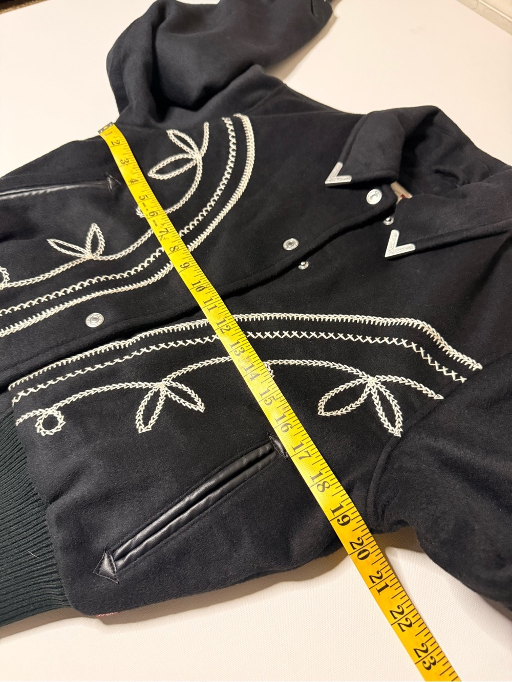 LEVI'S Rodeo Embroidered Wool Blend Varsity Jacket - Picture 6 of 13